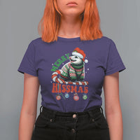 Funny Christmas Opossum T Shirt For Women Merry Hissmass - Wonder Print Shop