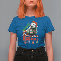 Funny Christmas Opossum T Shirt For Women Merry Hissmass - Wonder Print Shop