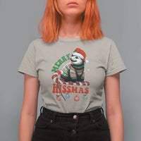 Funny Christmas Opossum T Shirt For Women Merry Hissmass - Wonder Print Shop