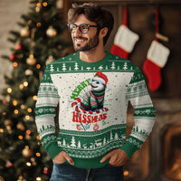 Funny Xmas Opossum Ugly Christmas Sweater Merry Hissmass - Wonder Print Shop