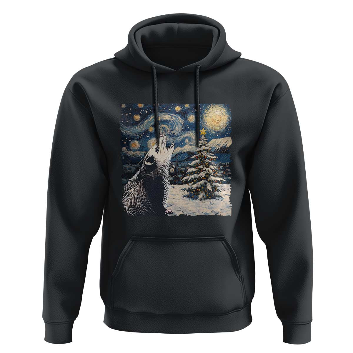 Christmas Starry Night Opossum Hoodie