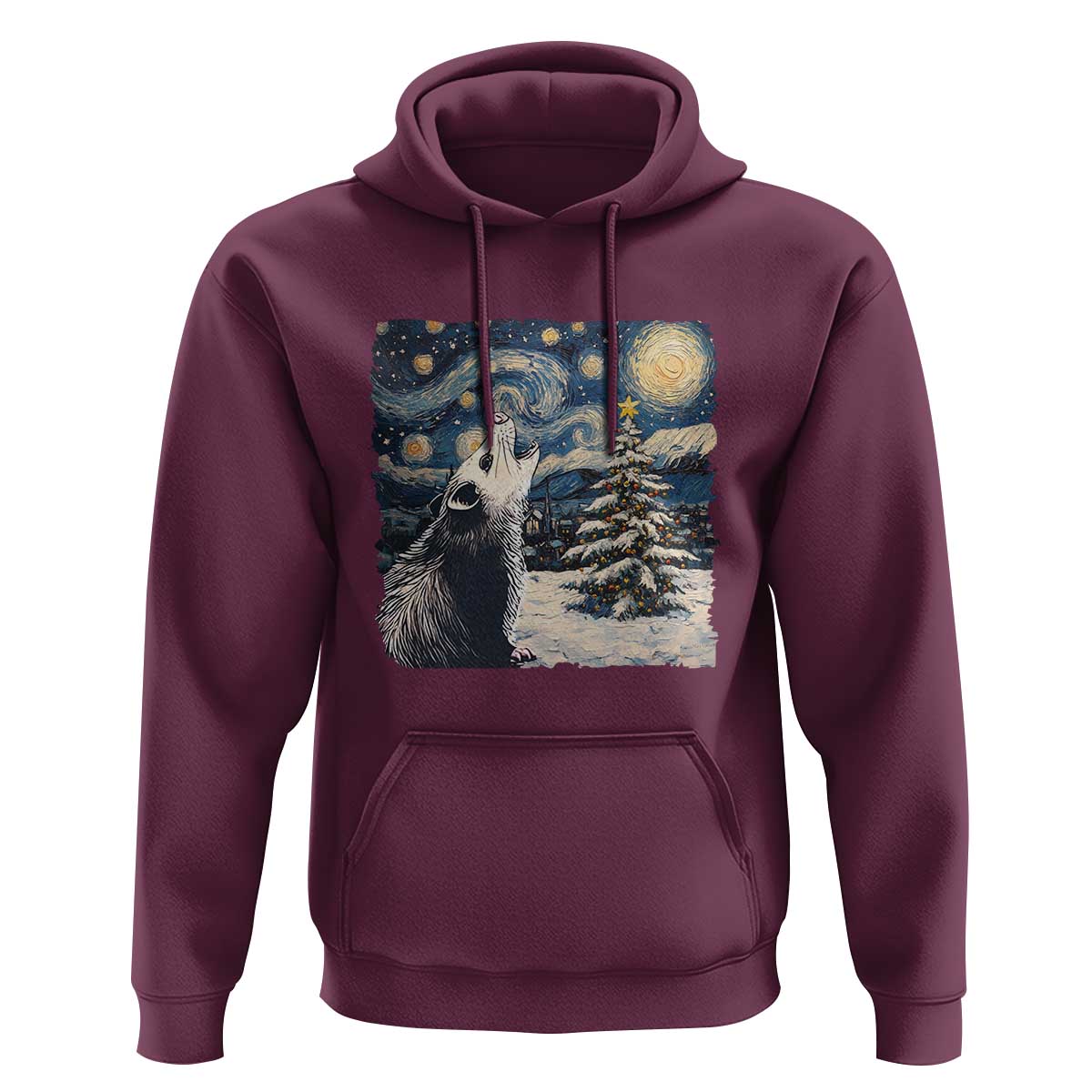 Christmas Starry Night Opossum Hoodie