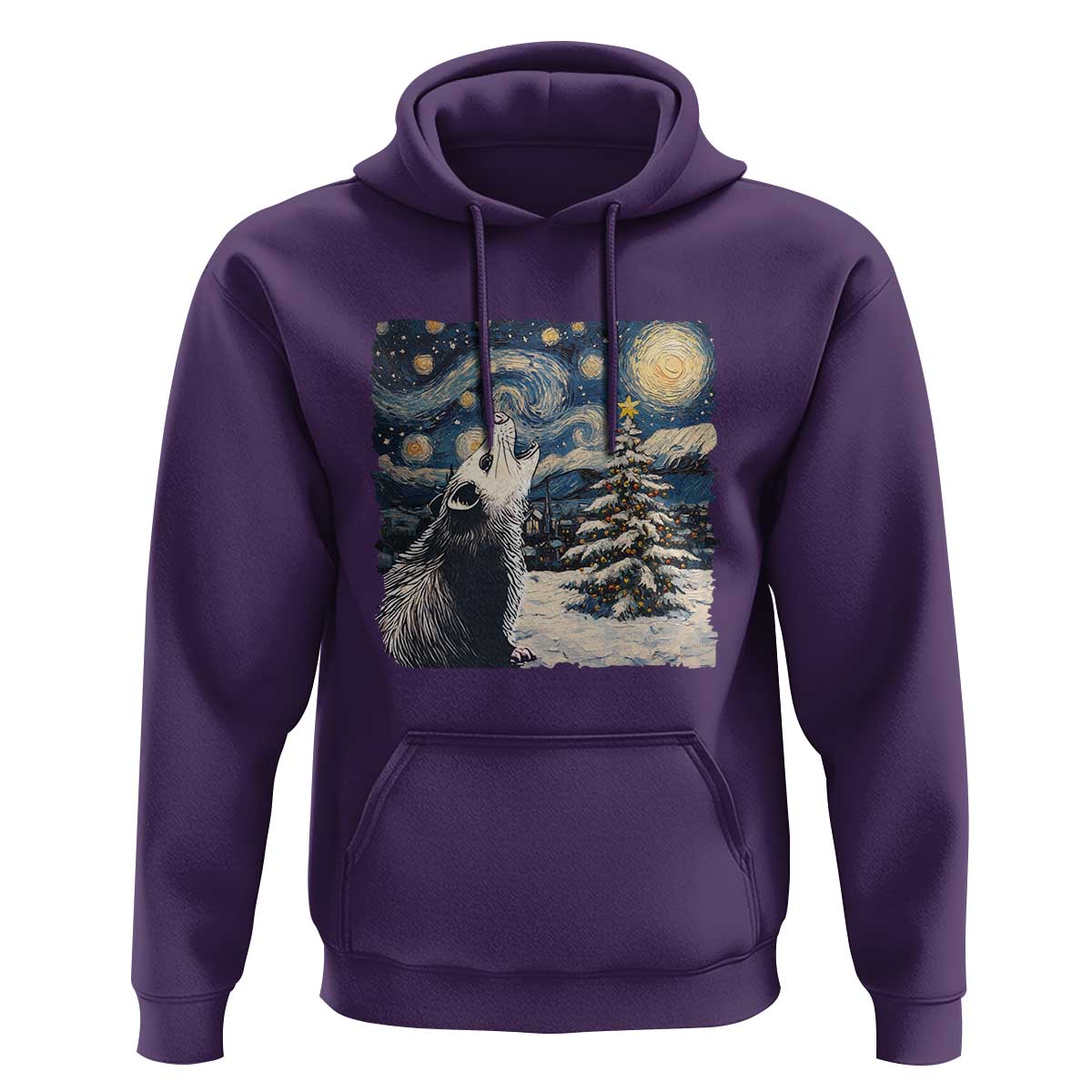 Christmas Starry Night Opossum Hoodie