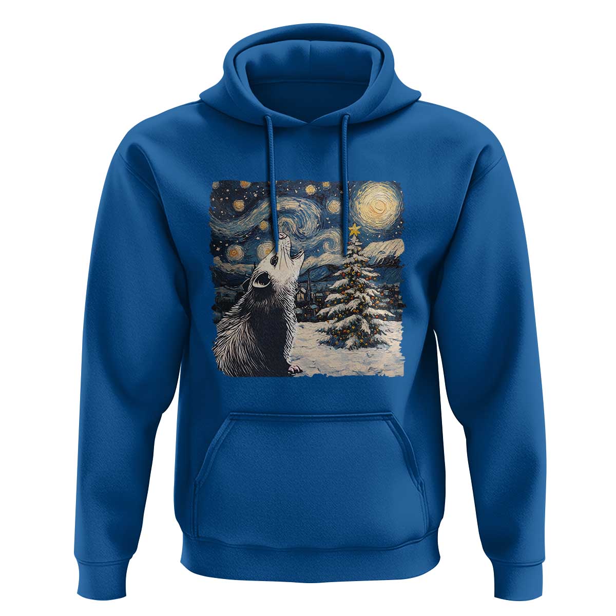 Christmas Starry Night Opossum Hoodie