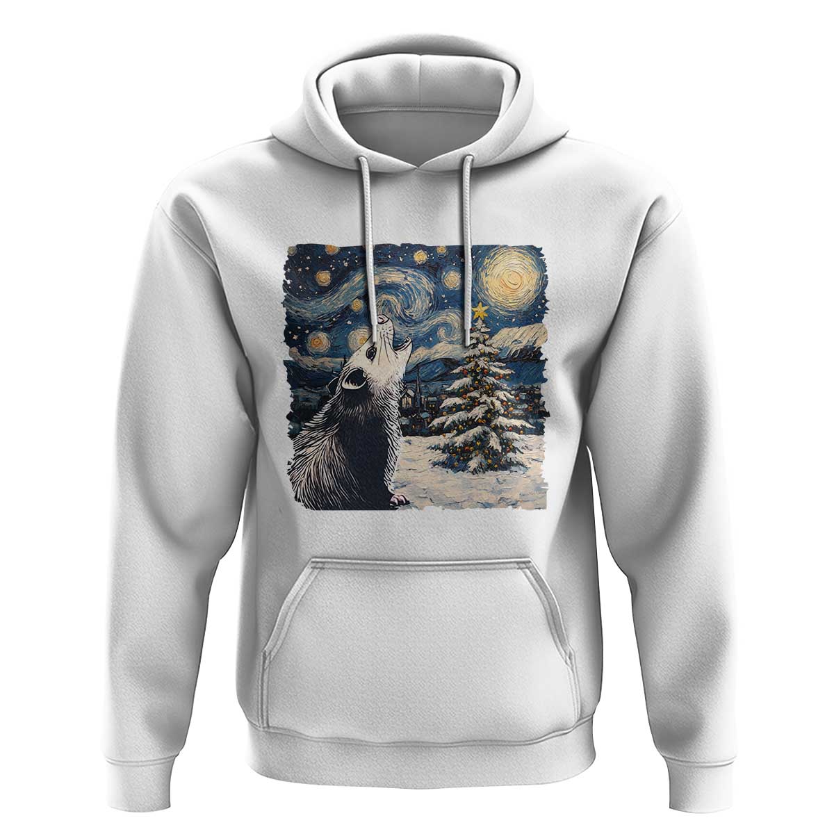 Christmas Starry Night Opossum Hoodie