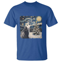 Christmas Starry Night Opossum T Shirt - Wonder Print Shop