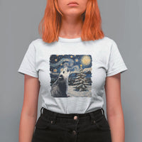Christmas Starry Night Opossum T Shirt For Women - Wonder Print Shop