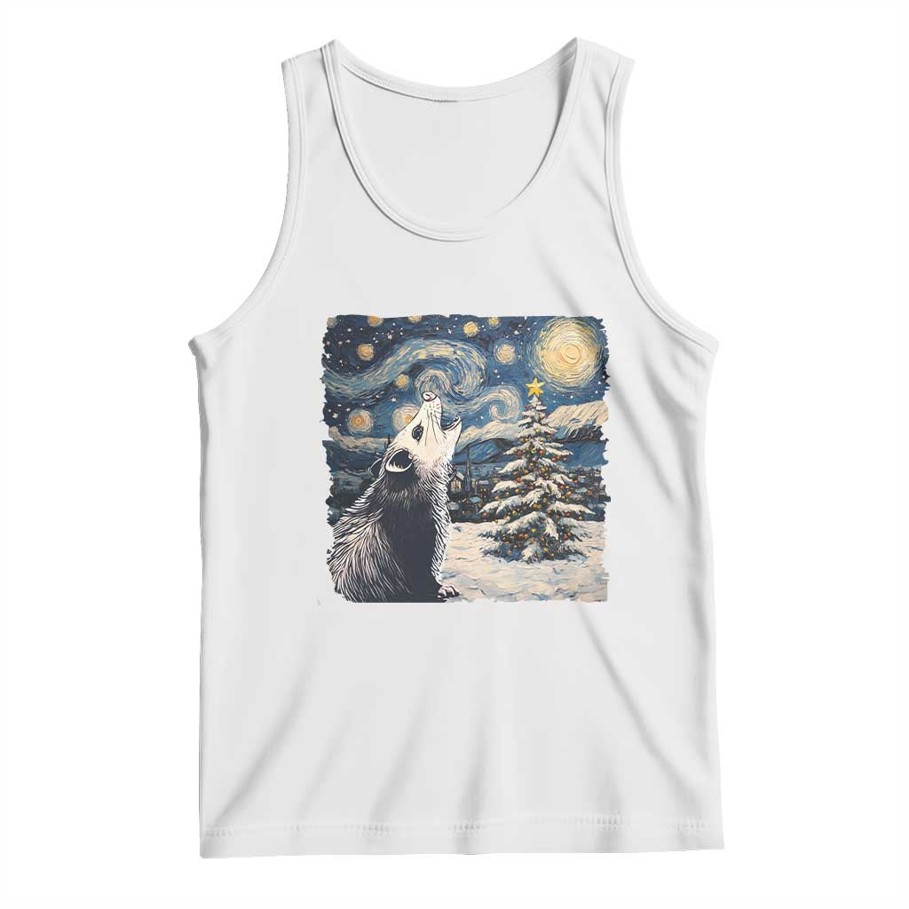 Christmas Starry Night Opossum Tank Top