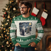 Christmas Starry Night Opossum Ugly Christmas Sweater - Wonder Print Shop