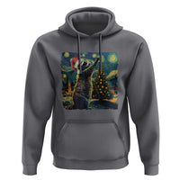 Christmas Starry Night Raccoon Hoodie