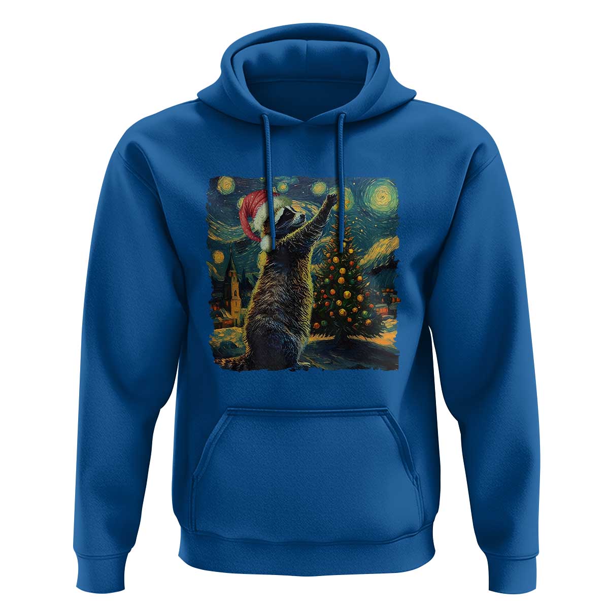 Christmas Starry Night Raccoon Hoodie