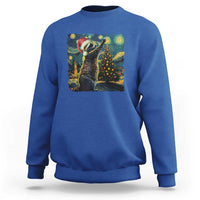 Christmas Starry Night Raccoon Sweatshirt - Wonder Print Shop