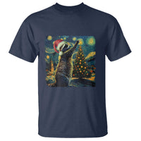 Christmas Starry Night Raccoon T Shirt - Wonder Print Shop