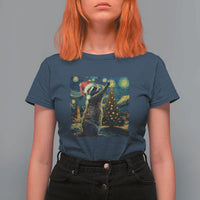 Christmas Starry Night Raccoon T Shirt For Women - Wonder Print Shop