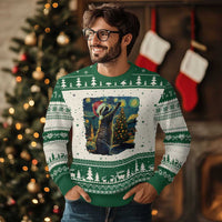 Christmas Starry Night Raccoon Ugly Christmas Sweater - Wonder Print Shop