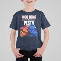 Funny Moo Deng VS Pesto T Shirt For Kid - Wonder Print Shop