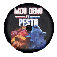 Funny Moo Deng VS Pesto Spare Tire Cover