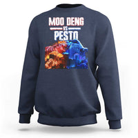 Funny Moo Deng VS Pesto Sweatshirt - Wonder Print Shop