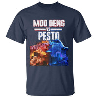 Funny Moo Deng VS Pesto T Shirt - Wonder Print Shop