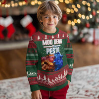 Funny Moo Deng VS Pesto Ugly Christmas Sweater - Wonder Print Shop