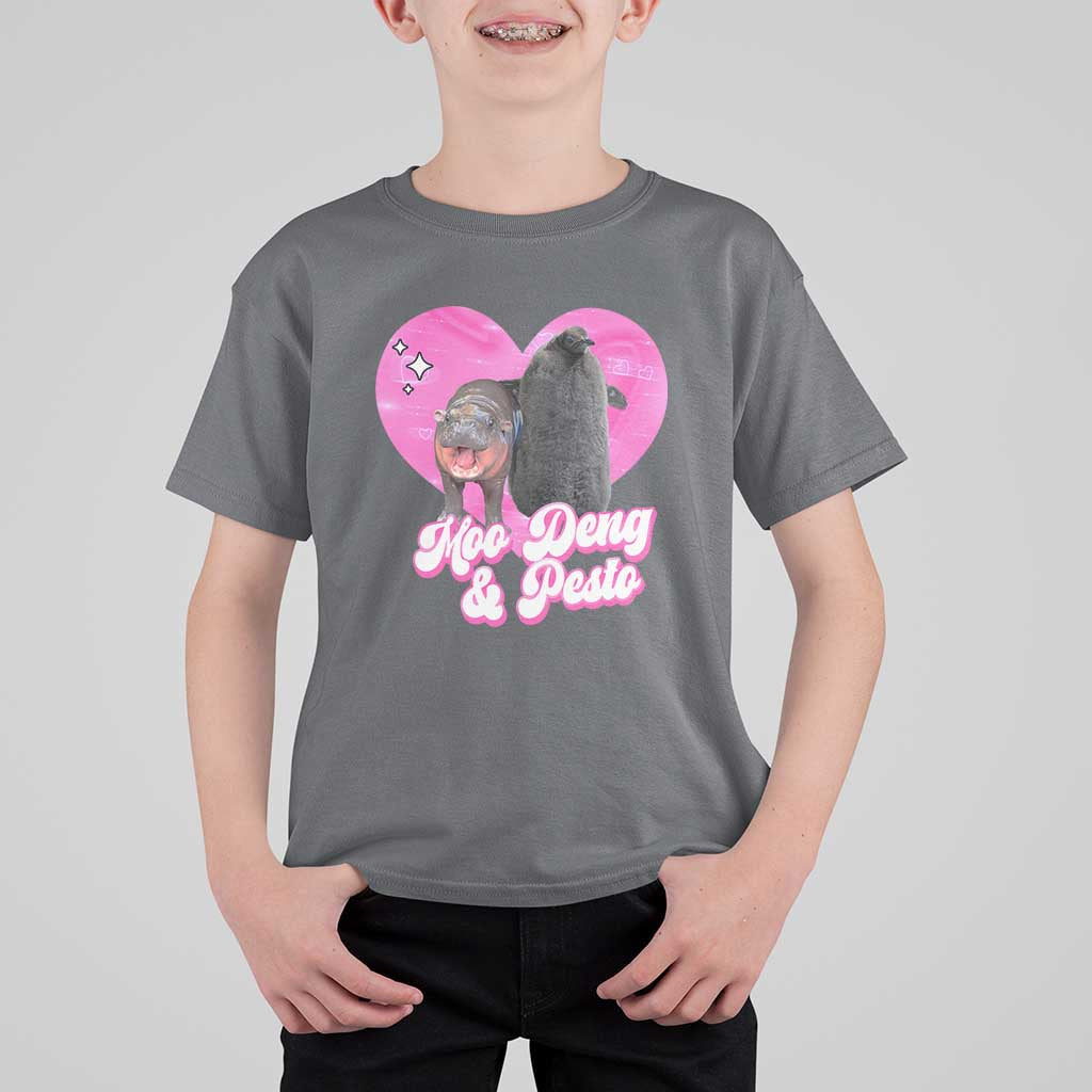 Funny Best Friends Moo Deng Pesto T Shirt For Kid - Wonder Print Shop