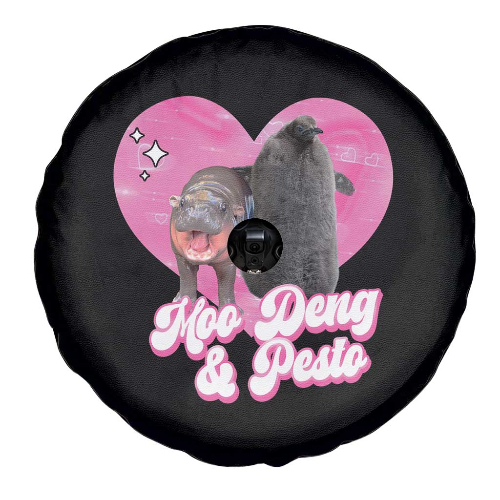 Funny Best Friends Moo Deng Pesto Spare Tire Cover