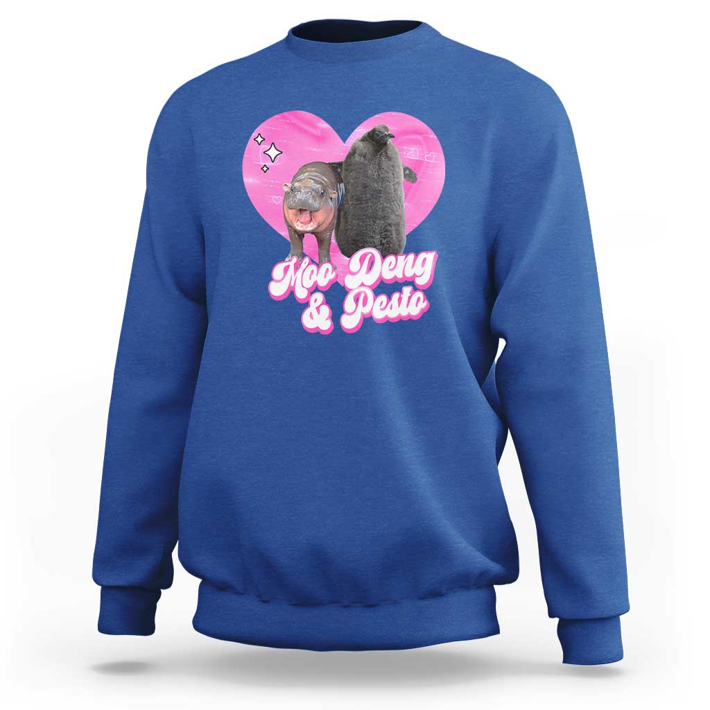 Funny Best Friends Moo Deng Pesto Sweatshirt - Wonder Print Shop