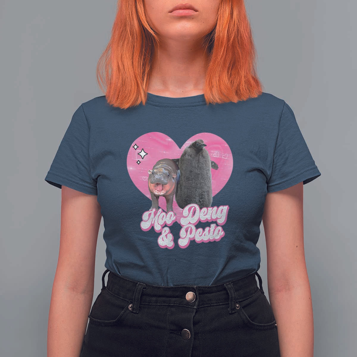 Funny Best Friends Moo Deng Pesto T Shirt For Women - Wonder Print Shop