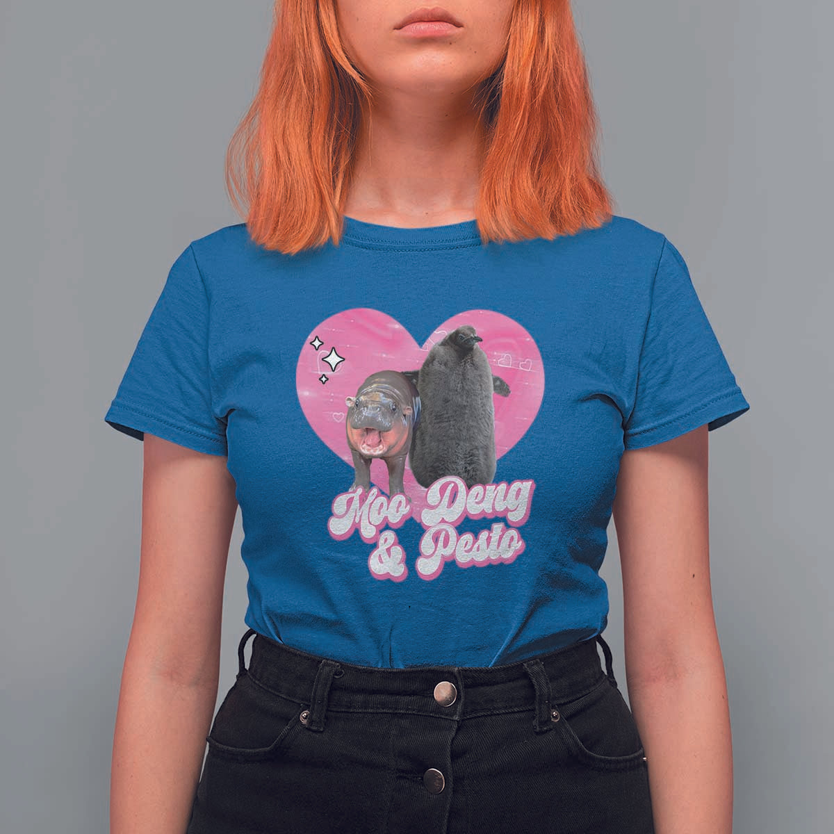 Funny Best Friends Moo Deng Pesto T Shirt For Women - Wonder Print Shop