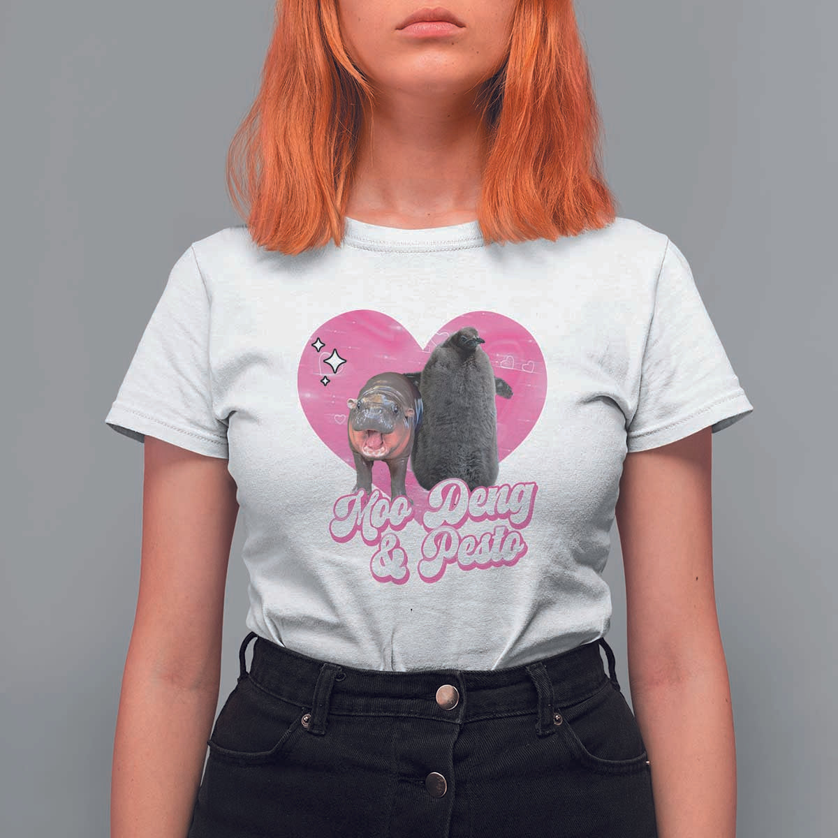 Funny Best Friends Moo Deng Pesto T Shirt For Women - Wonder Print Shop