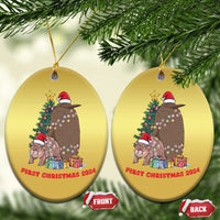 First Christmas 2024 Moo Deng Pesto Christmas Ornament - Wonder Print Shop
