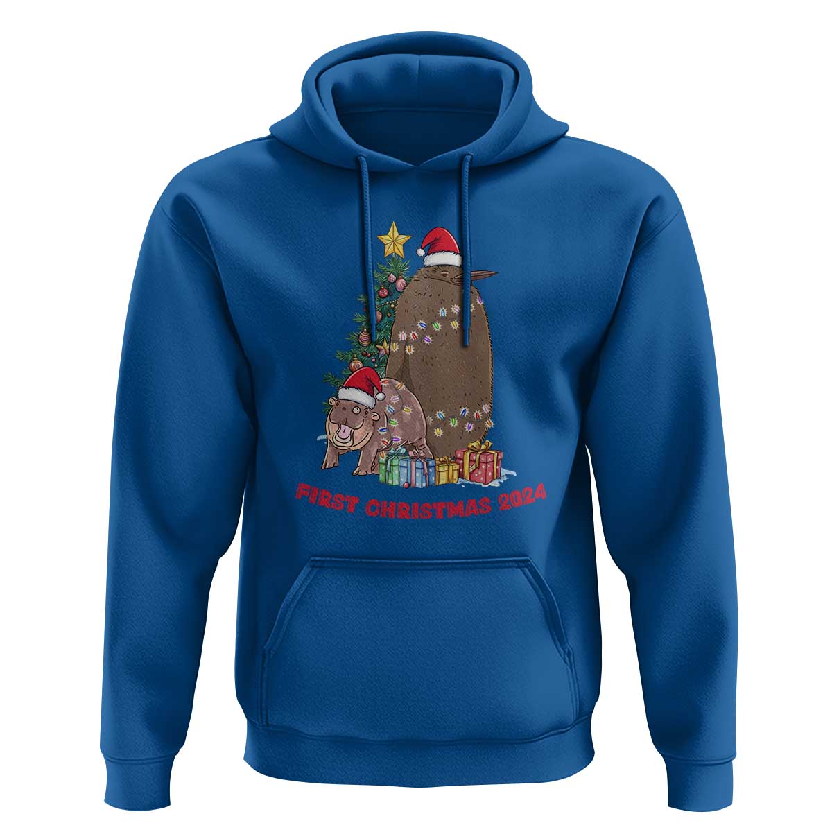 First Christmas 2024 Moo Deng Pesto Hoodie