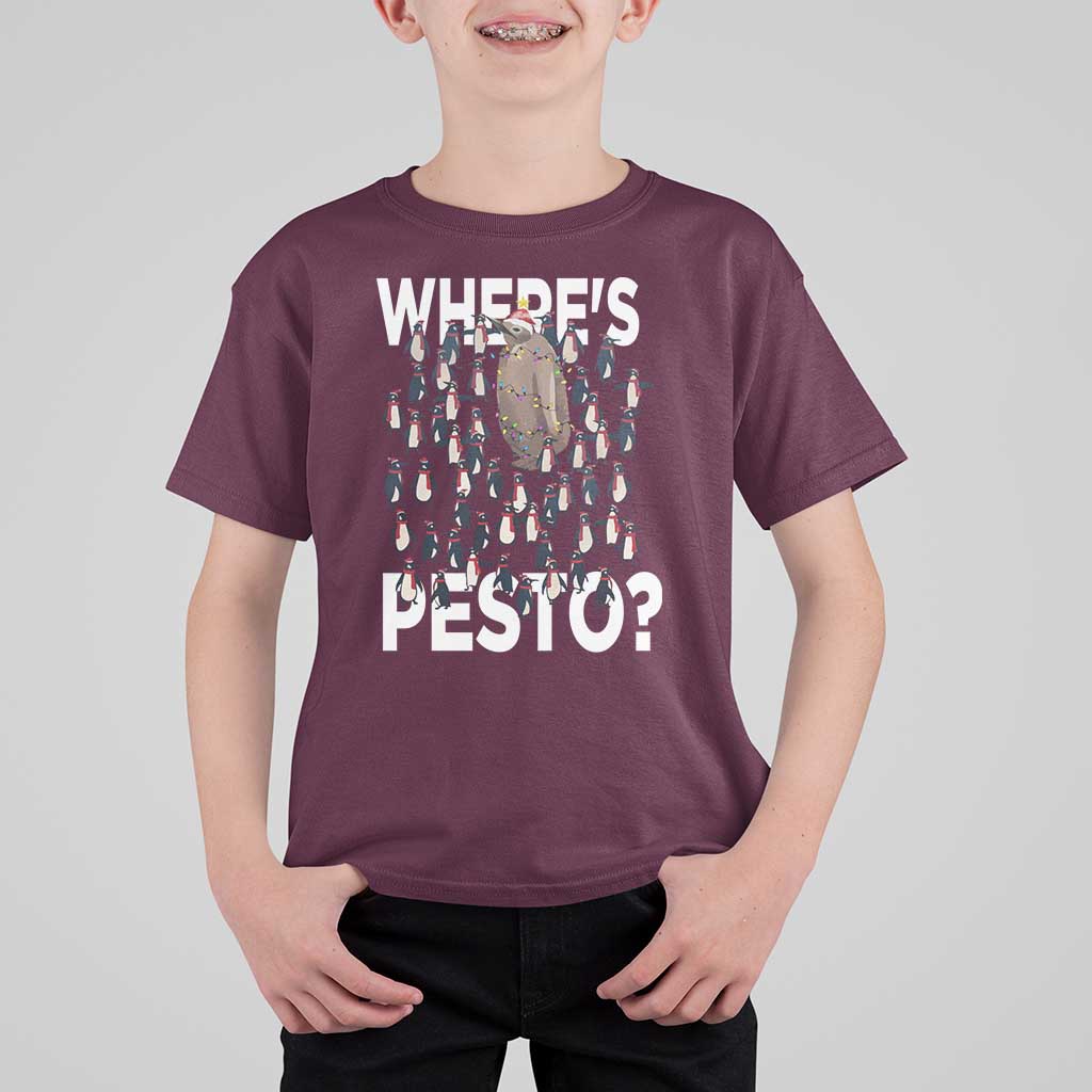 Funny Christmas Wheres Pesto T Shirt For Kid - Wonder Print Shop