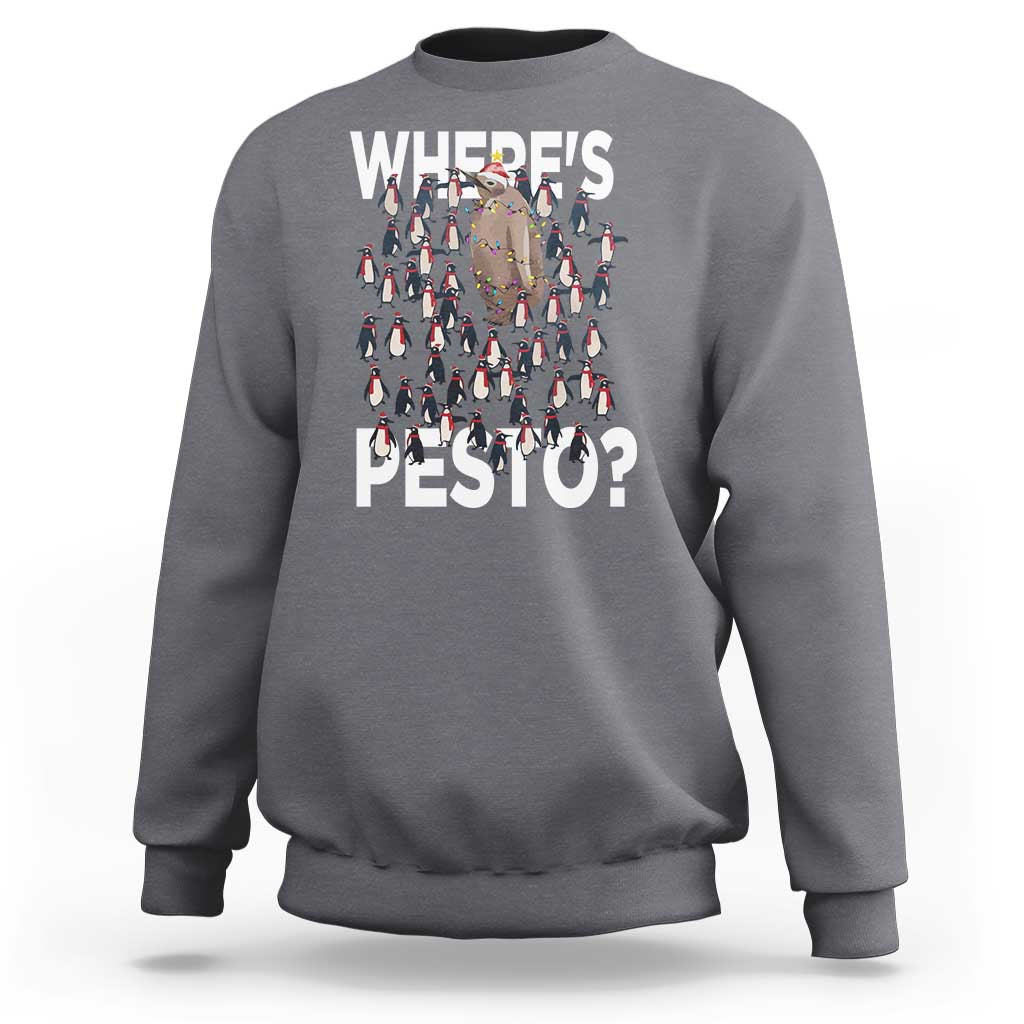 Funny Christmas Wheres Pesto Sweatshirt - Wonder Print Shop
