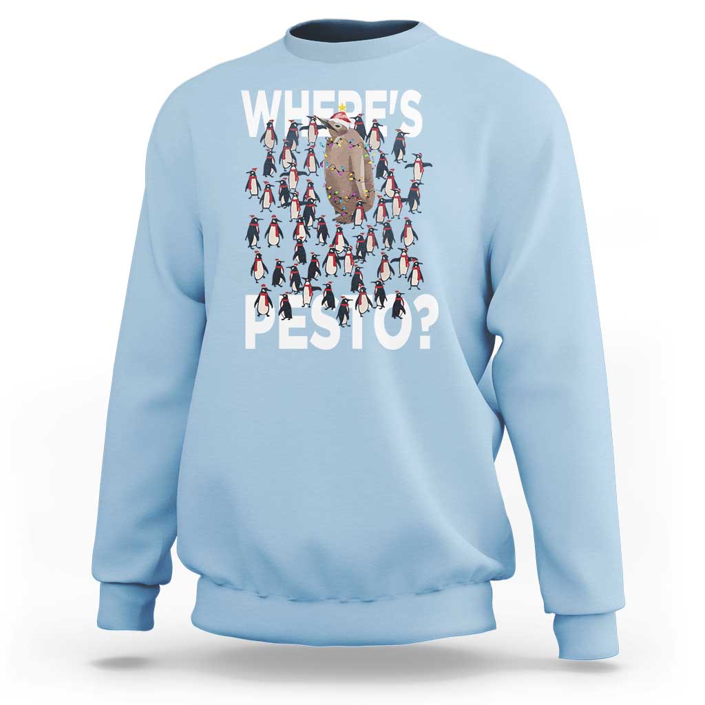 Funny Christmas Wheres Pesto Sweatshirt - Wonder Print Shop