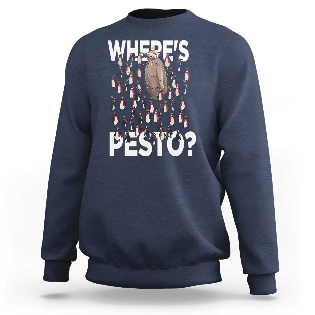 Funny Christmas Wheres Pesto Sweatshirt - Wonder Print Shop