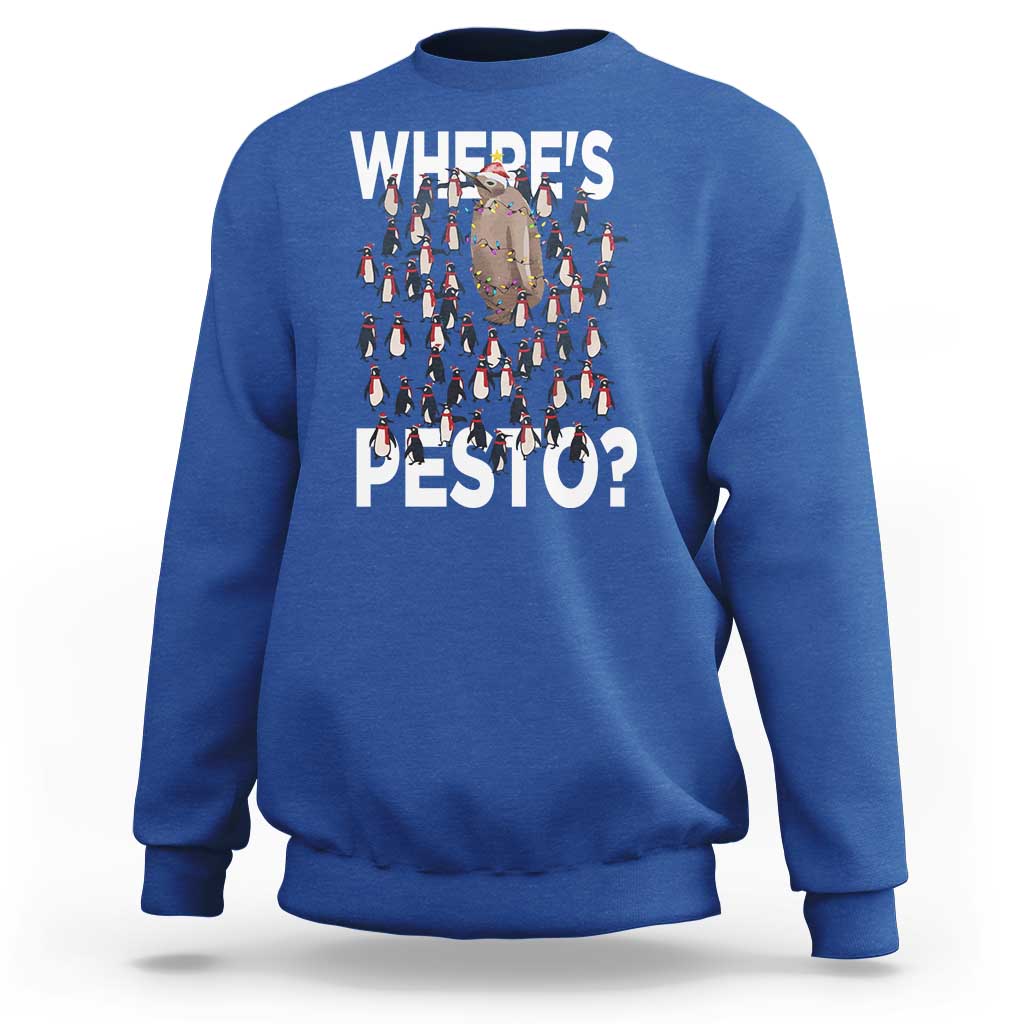 Funny Christmas Wheres Pesto Sweatshirt - Wonder Print Shop