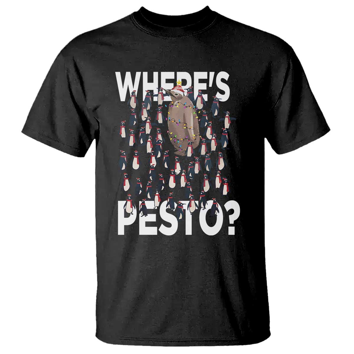 Funny Christmas Wheres Pesto T Shirt - Wonder Print Shop