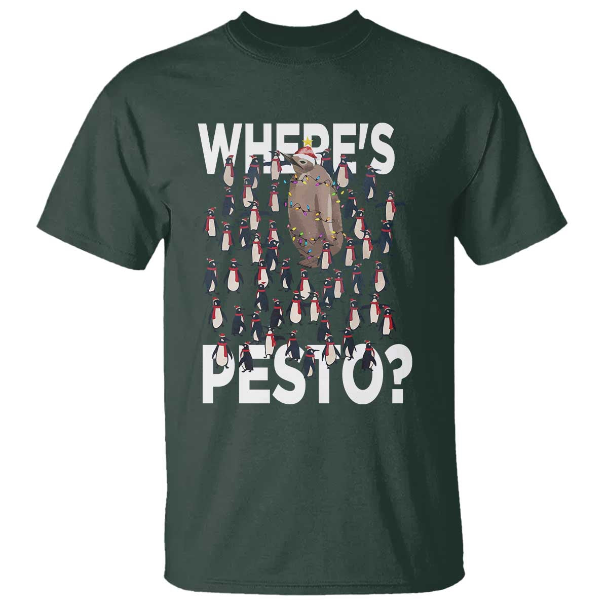 Funny Christmas Wheres Pesto T Shirt - Wonder Print Shop