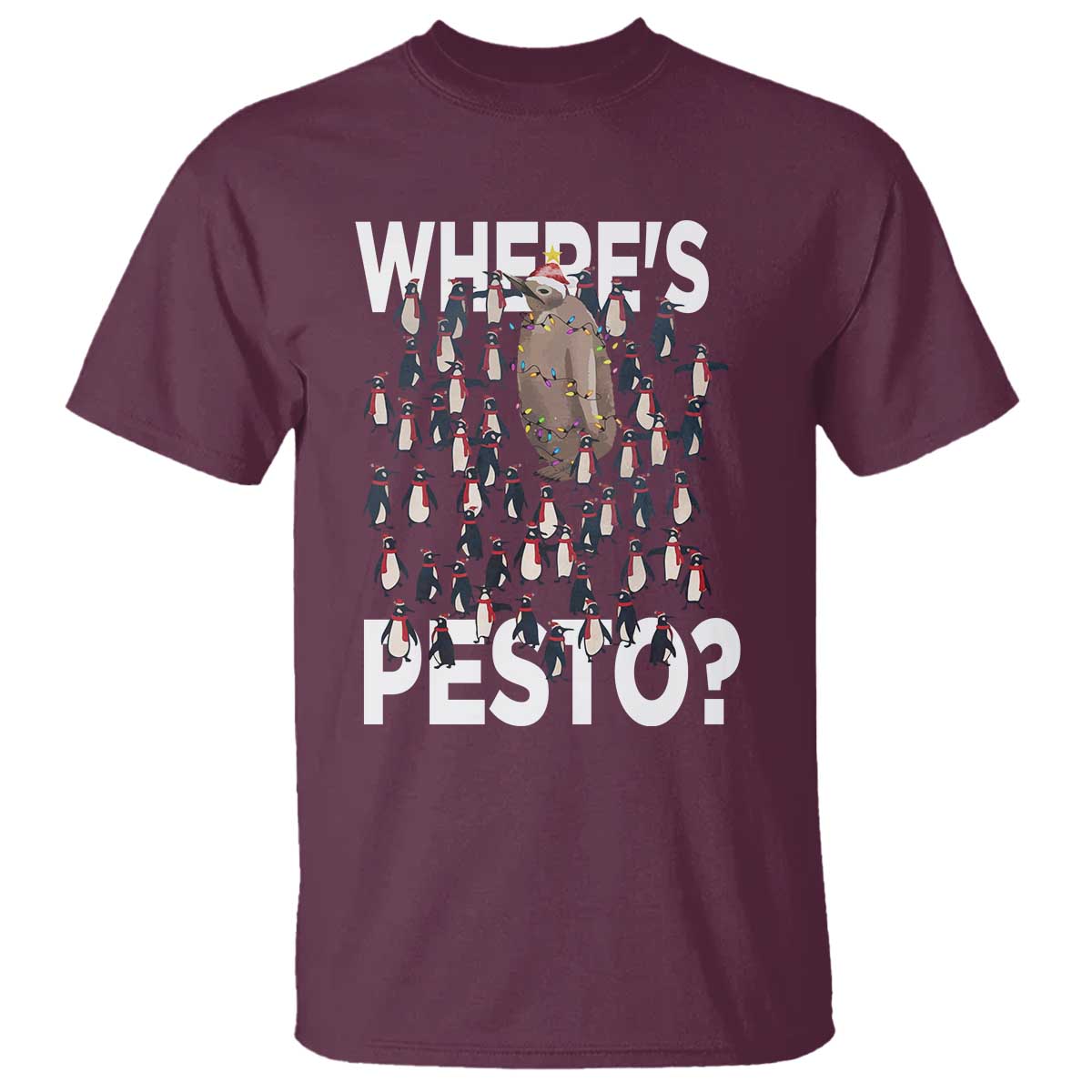 Funny Christmas Wheres Pesto T Shirt - Wonder Print Shop