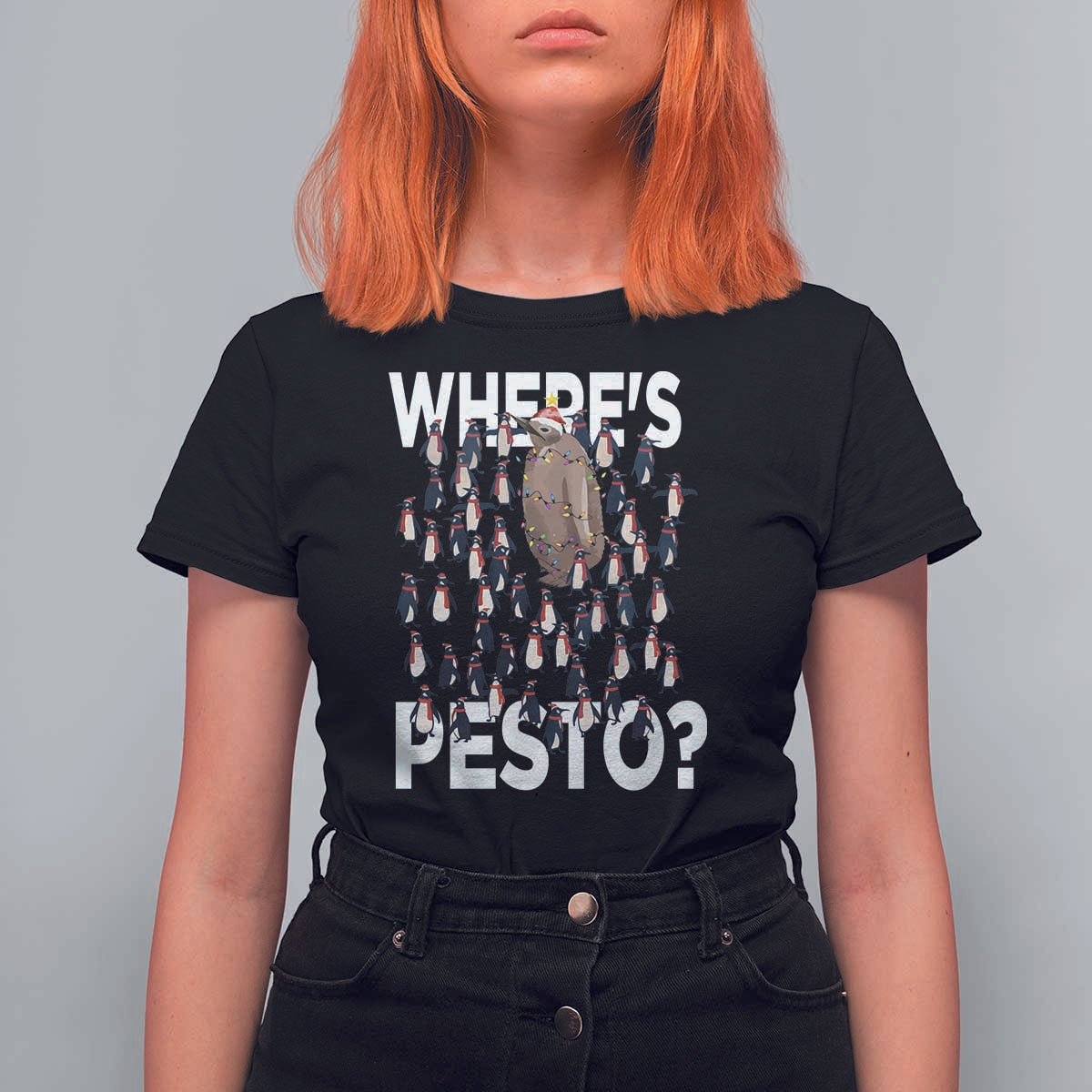 Funny Christmas Wheres Pesto T Shirt For Women - Wonder Print Shop