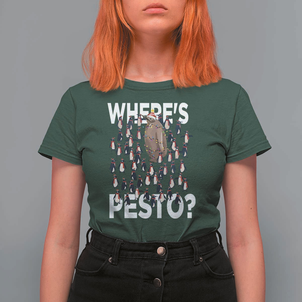 Funny Christmas Wheres Pesto T Shirt For Women - Wonder Print Shop