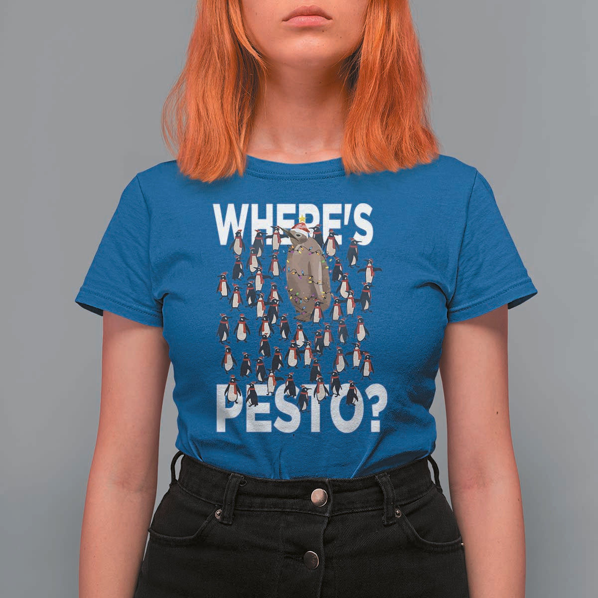 Funny Christmas Wheres Pesto T Shirt For Women - Wonder Print Shop
