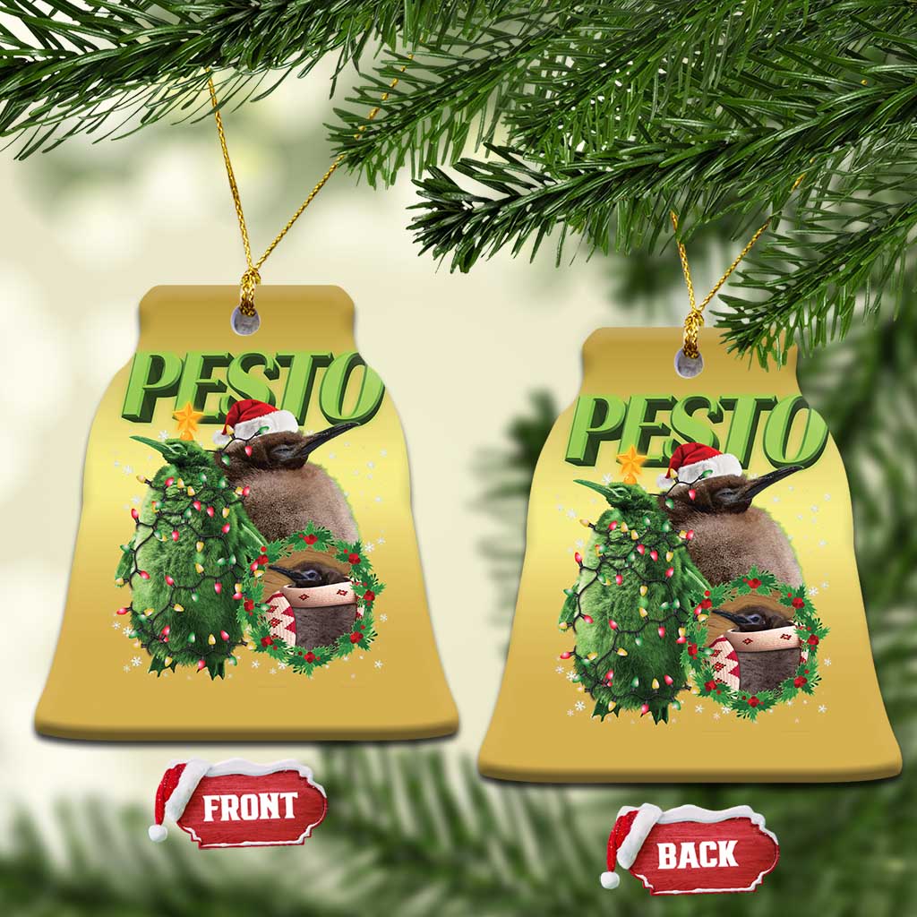 Funny Christmas Pesto Penguin Christmas Ornament - Wonder Print Shop
