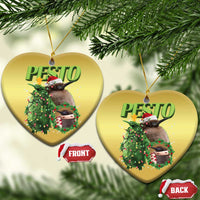 Funny Christmas Pesto Penguin Christmas Ornament - Wonder Print Shop