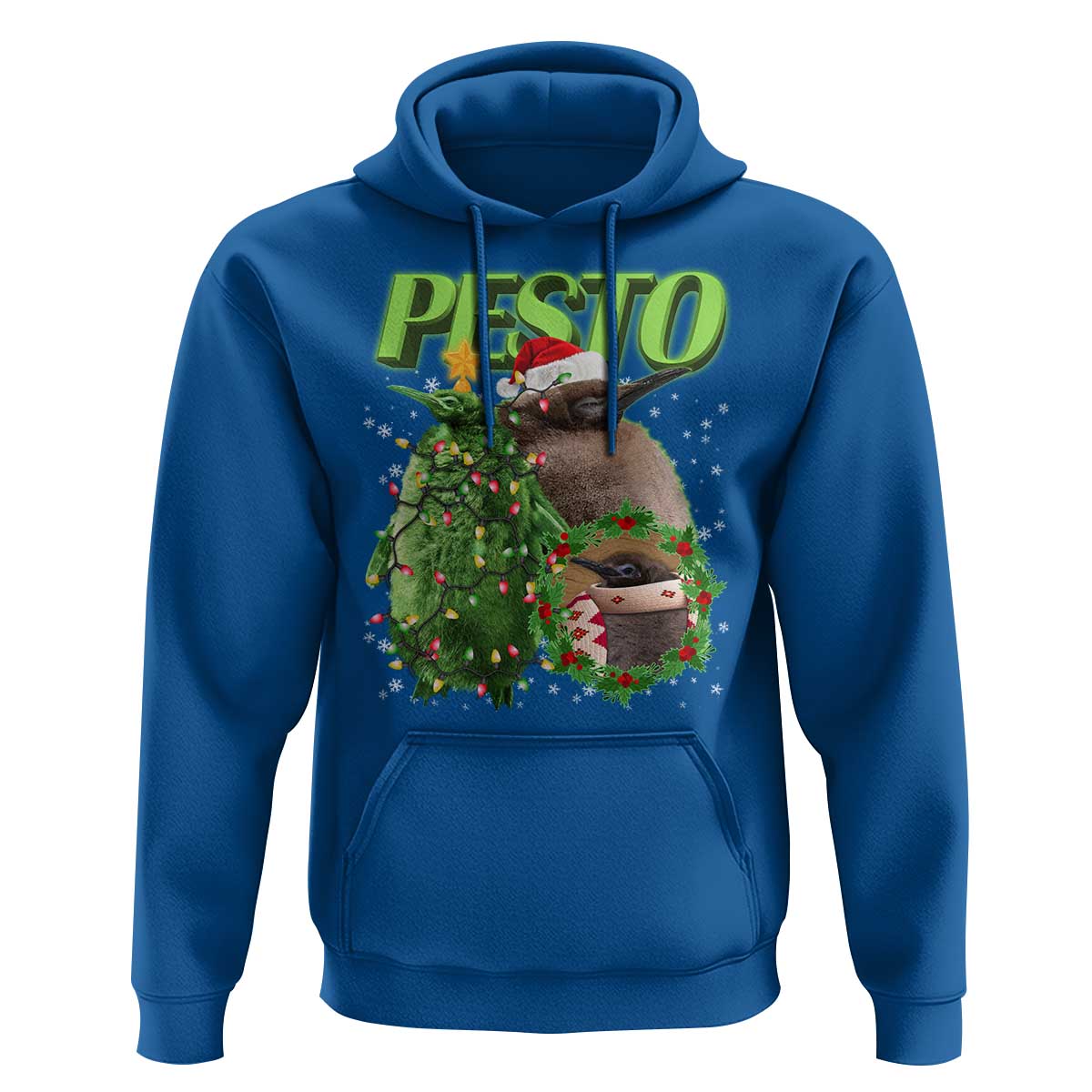 Funny Christmas Pesto Penguin Hoodie