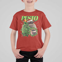 Funny Christmas Pesto Penguin T Shirt For Kid - Wonder Print Shop