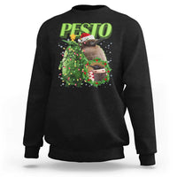Funny Christmas Pesto Penguin Sweatshirt - Wonder Print Shop