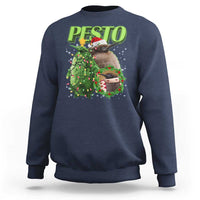 Funny Christmas Pesto Penguin Sweatshirt - Wonder Print Shop