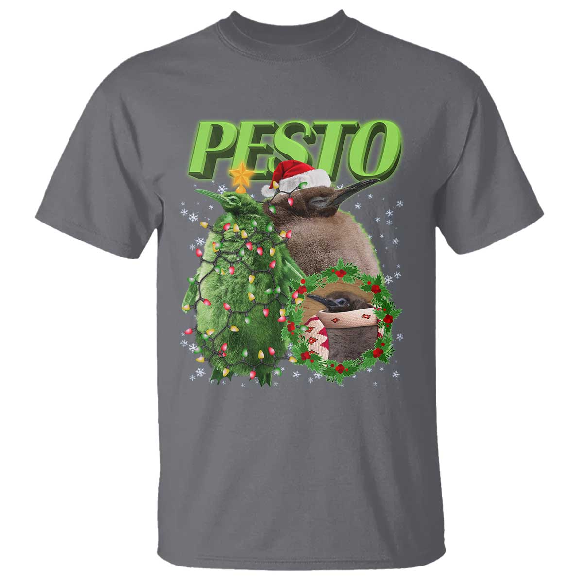 Funny Christmas Pesto Penguin T Shirt - Wonder Print Shop